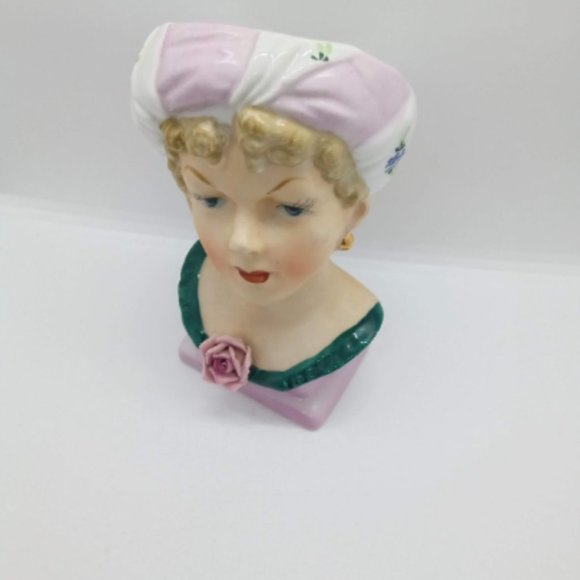 Turban Vintage Lady head Vase Napco collectible - Picture 3 of 6